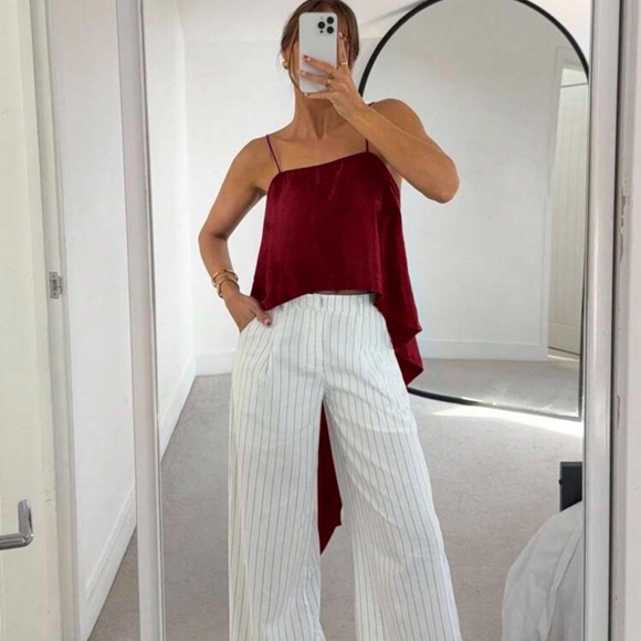 Siren Gaze Women's Sexy Solid Color Lace-Up Asymmetrical Camisole Party - Picture 4 of 4